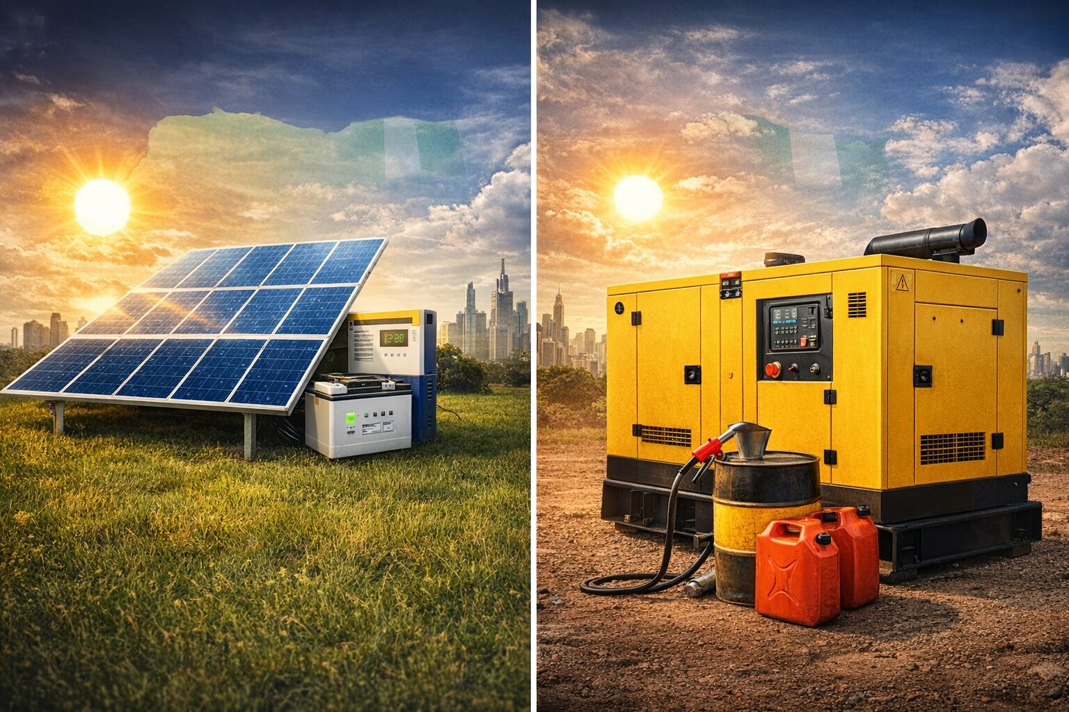 Solar vs generator Nigeria 2026 - cost comparison and energy decision guide