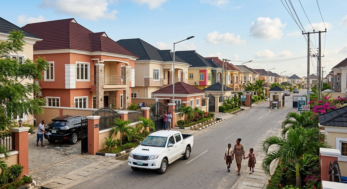 Premium Soundproof Perkins diesel generator expertly installed at a luxury residential estate in Lekki, Lagos, by Titanium Power Solutions.